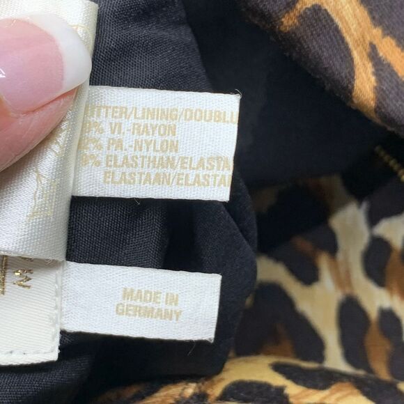 Escada Margaretha Ley Cheetah Zip Front Jacket Blazer Animal Print Size 42 Large - Picture 5 of 11